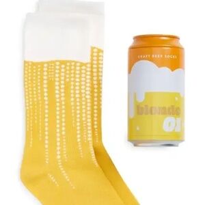 Suck UK Blonde Ale Canned Socks in a POP-TOP Can::Super Unique Gift::